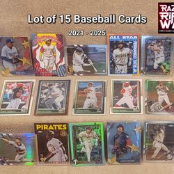 LOT OF 15 DIFFERENT BASEBALL CARDS * FREE SHIPPING MACHADO SNELL TATIS WOOD CHAPMAN SANDERS 