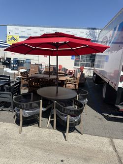 Better Homes & Gardens Tarren 5 Piece Outdoor Dining Set, Black