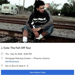 J Cole VIP Floor seats