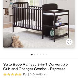 Like new Crib with Table And mattress and sheet