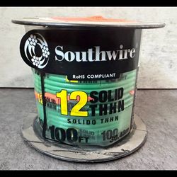 Southwire 100 ft. 12 Green Solid CU THHN Wire Model 11591584