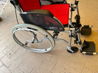 Feather Lightweight Red Wheelchair