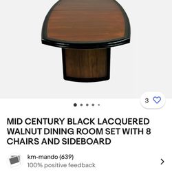 Dining Table Real Walnut Wood 