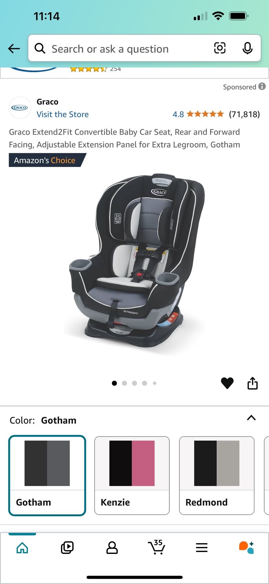 Brand New Graco 2 In 1 Car Seat 