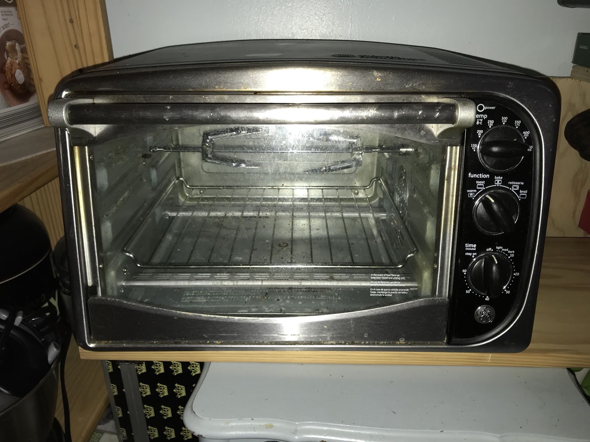Ge toaster 2025 oven rotisserie