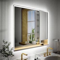 42" W x 36" H LED Lighted Chrome Medicine Cabinet