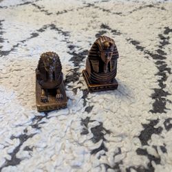 Egyptian Figures Of Sphynx And King Tut