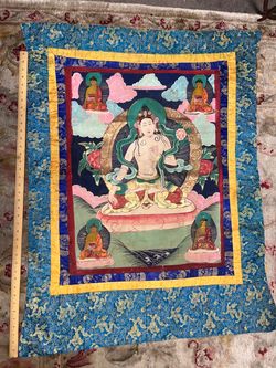 Tibetan Vintage  Hand Painted Thangka