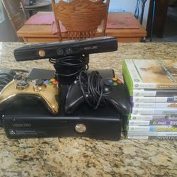 Xbox 360 System Complete With Games And Kinect 