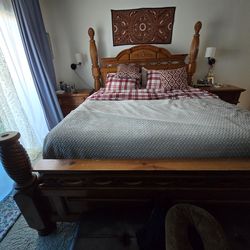 Bed Frame And 2 Night Stands