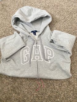 GAP women’s  grey zip up hoodie size:small
