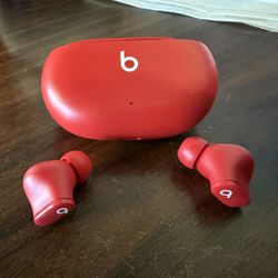 BEATS STUDIO  BLUETOOTH BUDS RED W/CHARGING CASE