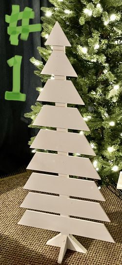 Wooden Trees And Snowflakes