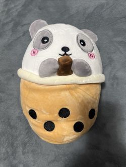 Plush Bubble Tea Panda Stuffed Animal Soft Toy 10" Kawaii