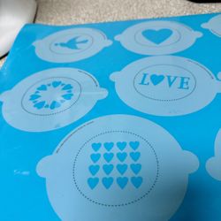 13 stencils for coffee cake pie decorations - Fun Unique Impress Your Guests and Love One