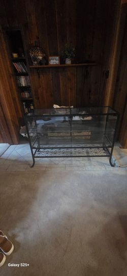 Wrought iron/ glass cabinet