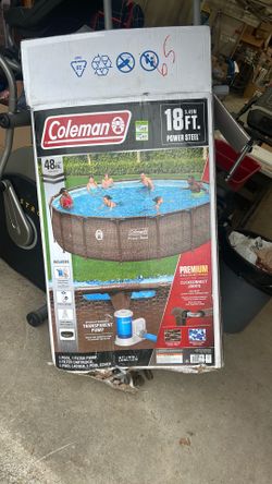 Coleman 18 FT Power steel 48" Pool Open Box