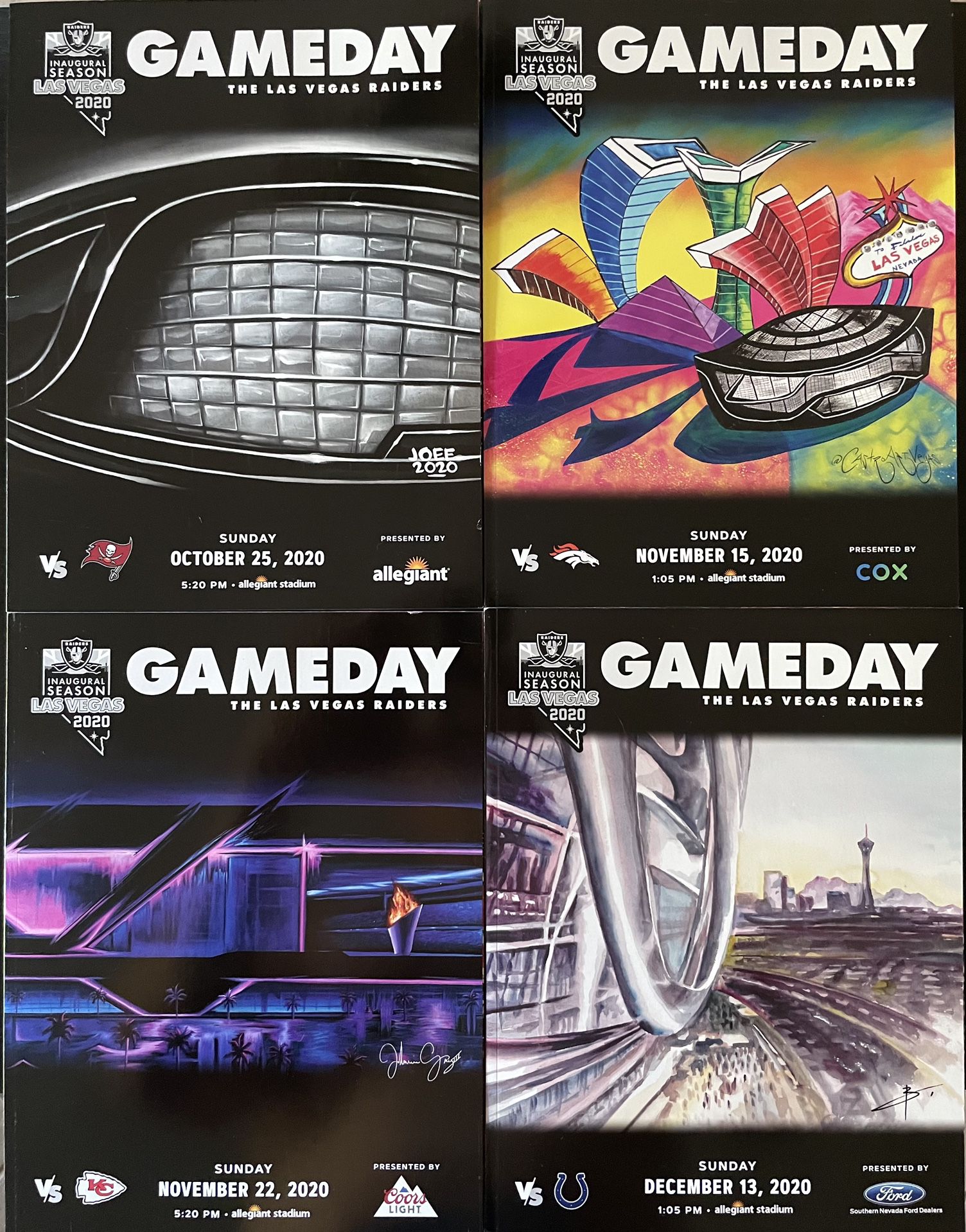 2022 Gameday Magazines, Las Vegas Raiders