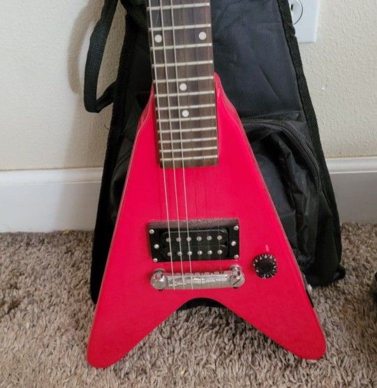 Gibson Roadie Mini Flying V Red With AMP+Stand