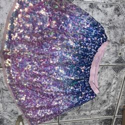 Glittery Skirt And Jean Skirt 