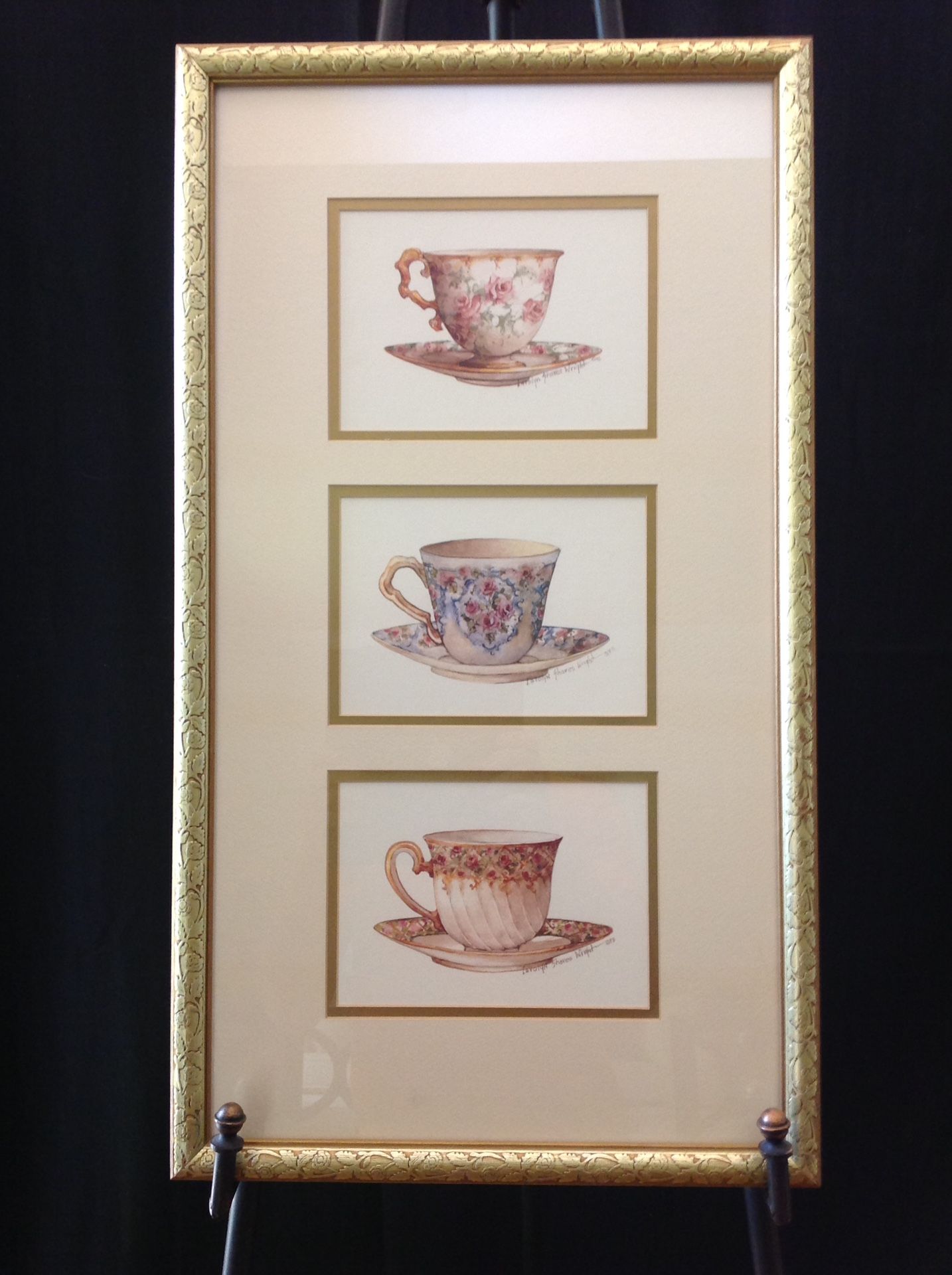 Set of Three Pictures - see attached Tea Cup Pictures and Tea Pot Picture