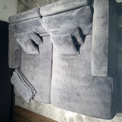 Modern Corduroy Sofa – Soft, Stylish – Must Go ASAP