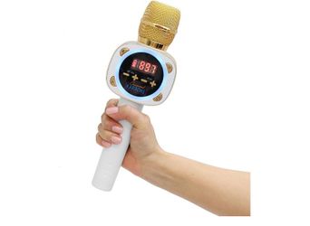 Carpool Karaoke Machine for Kids & Adults, Carpool Karaoke The Mic 1.0 by Singing Machine - Wireless & Bluetooth Karaoke Microphone with Mic Volume, E