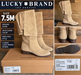 Lucky Brand Calypso Knee-High Suede Boots – Women’s 7.5M – Brand New in Box