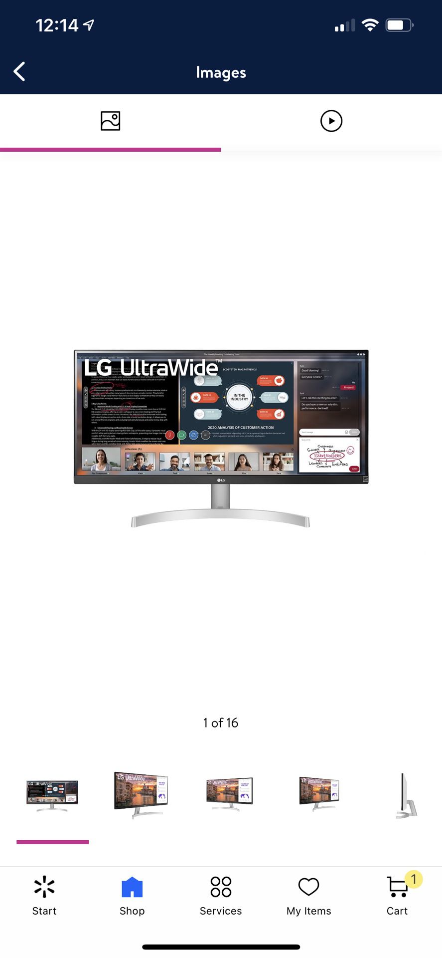 Brand LG 29” widescreen Monitor (Never Used) White