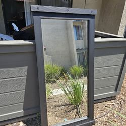 Black framed mirror 