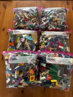 Bulk LEGO Pieces Mixed Lot – 6 Gallon Size Bags