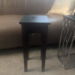 21"H X 9"W X 9"L Small Leather Top  Table