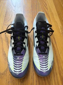 Soccer cleats girl Messi F50 White & Blue Size 7