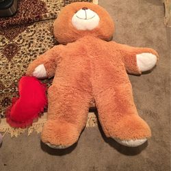 Giant Brown Teddy Bear with “I Love You” Heart