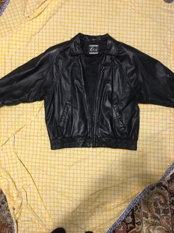 Leather Bomber Jacket 
