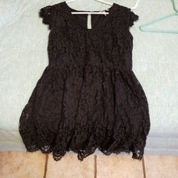 Juniors Xl Black Lace Dress