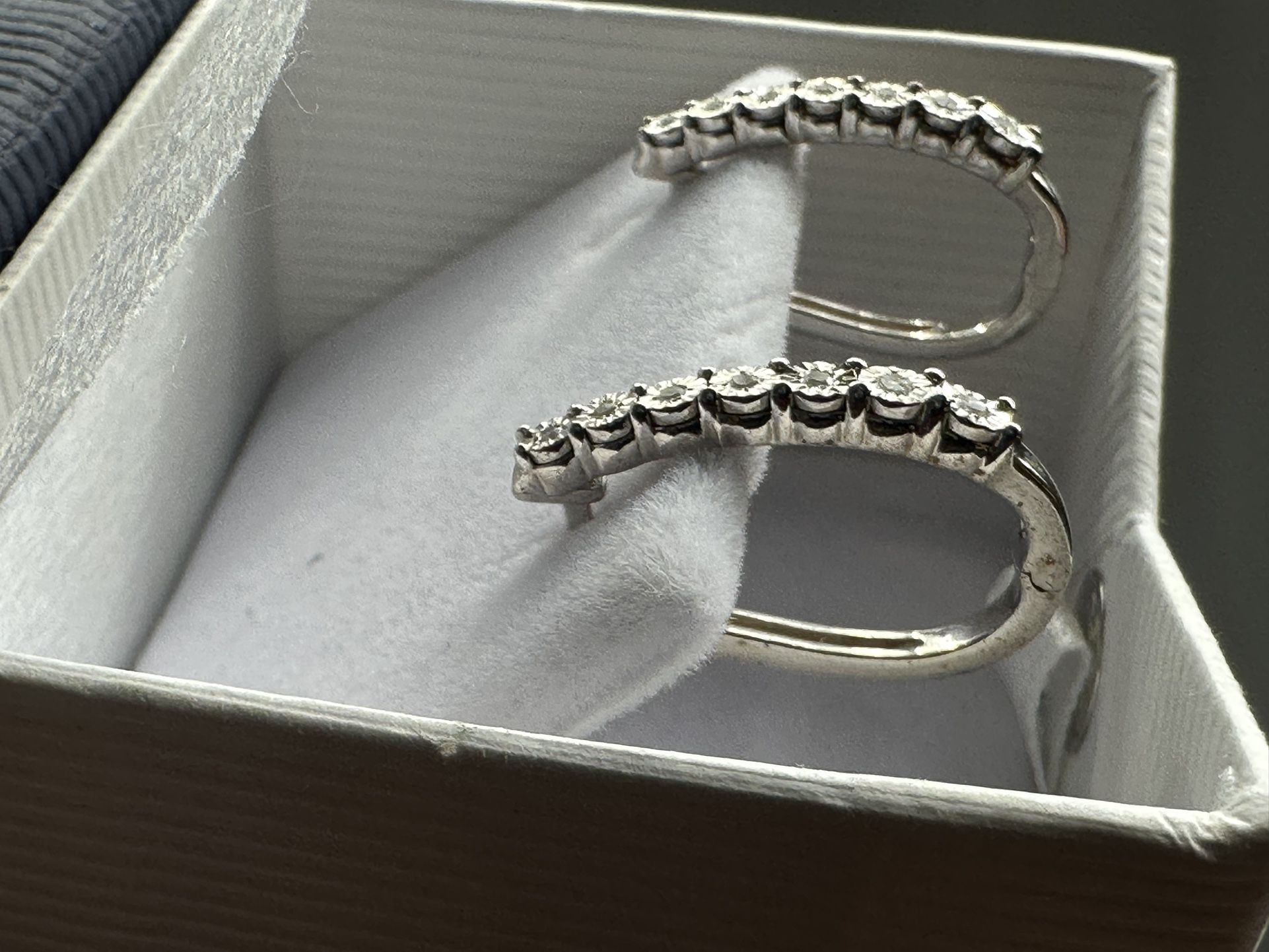 Diamond Hoop Earrings 