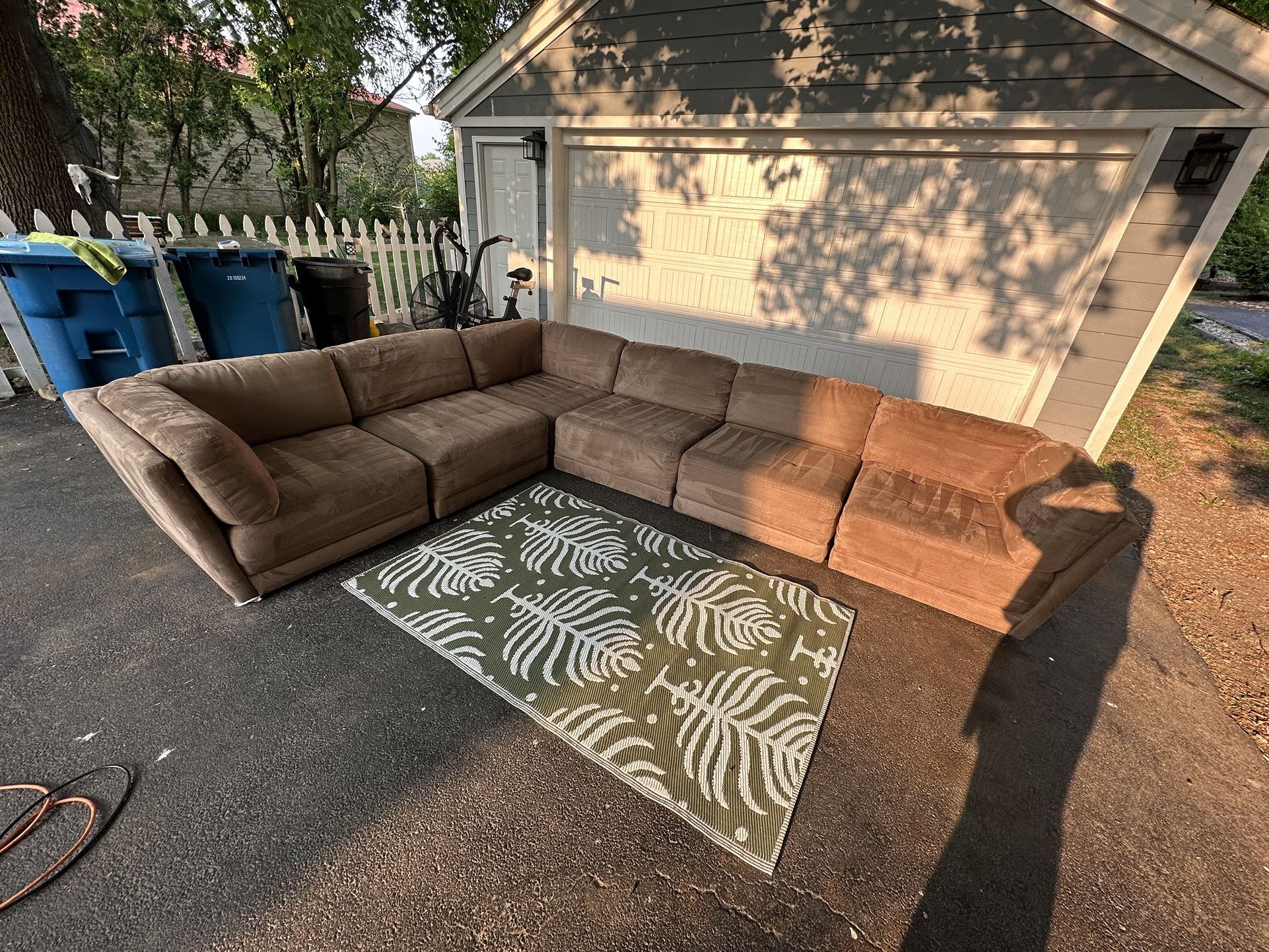 6 Piece Brown Modular Sectional