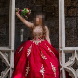 Burgundy/Red Quince Dress For Sale