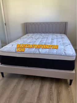 Queen size bed frame and mattress