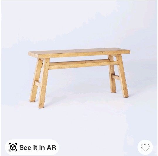 Thatcher Wood Bench Natural - Thresholdâ„¢ designed with Studio McGee