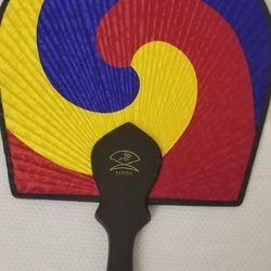 Korean Traditional Pattern Silk Fan 
