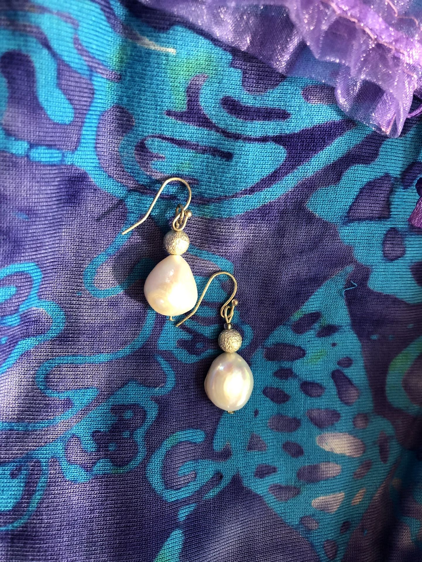 Pearl And Silver Earrings