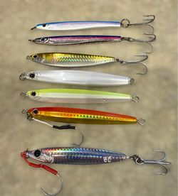 Lot of 7 fishing jig lures