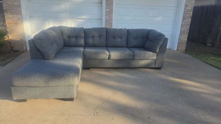 Grey sectional couch