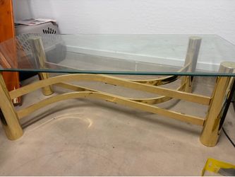 Gold and glass table