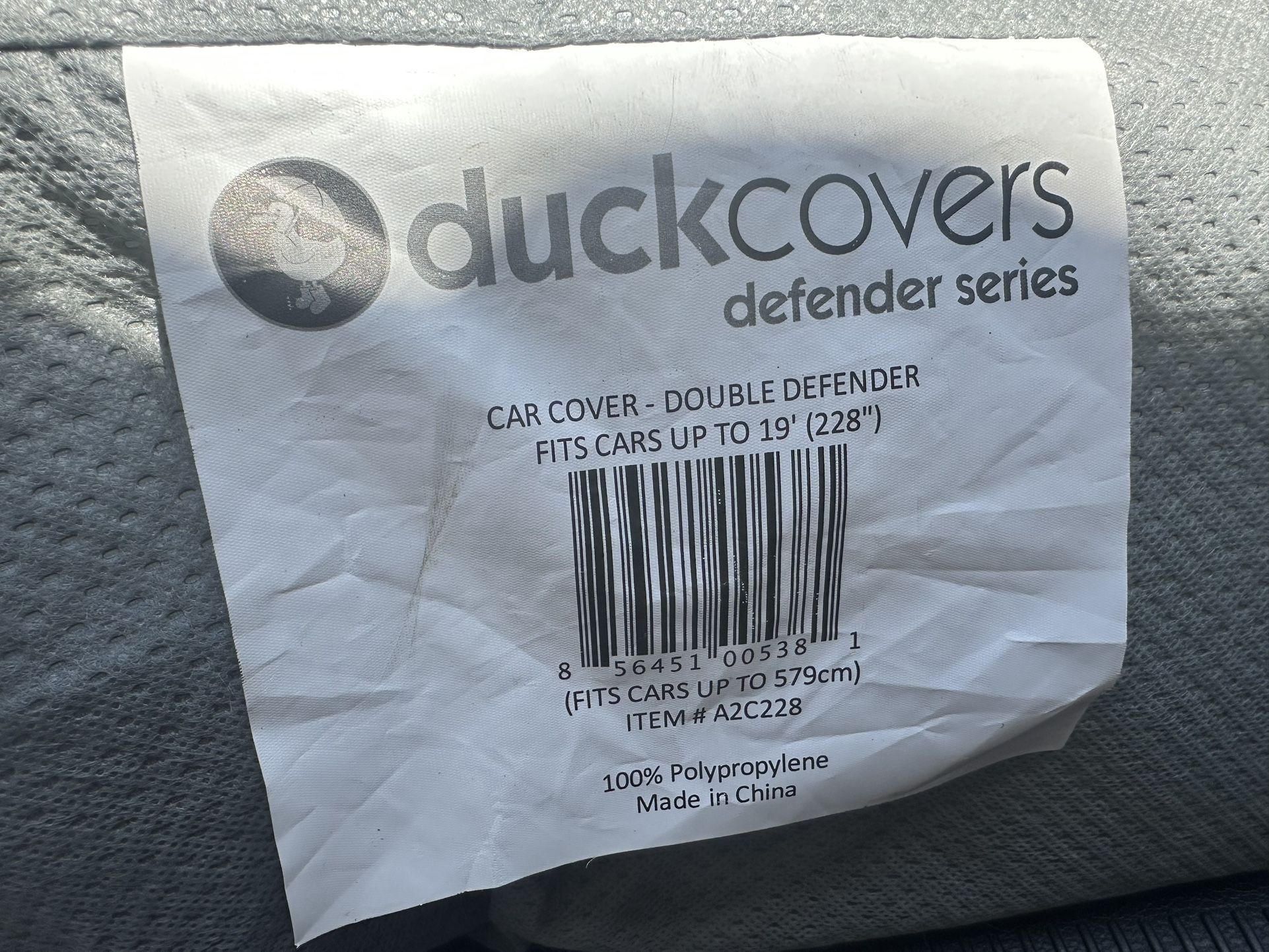 19’ Long Car Cover