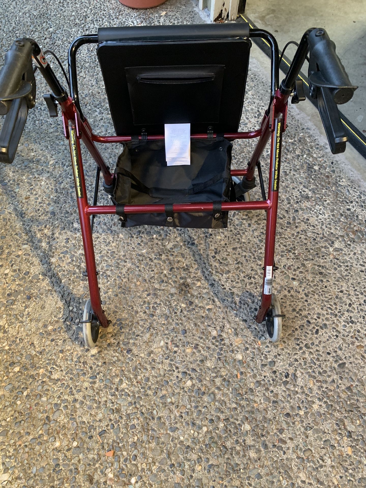 DRIVE Walker With Brakes, Seat, Storage Can Fold For Easy Storage Almost New $100