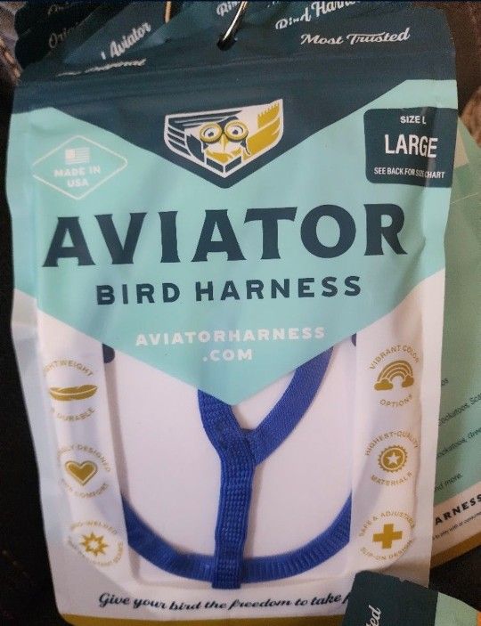 Large Aviator Harness for birds weighing (contact info removed) grams: Lg. Macaws, Cockatoo Leash For Outdoor