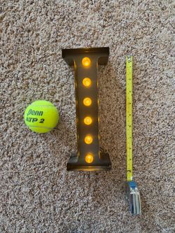 9" black metal marquee light - Letter I